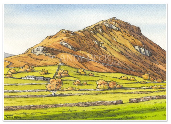 Helm Crag sketch. Wainwright Helm Crag, Central Fells