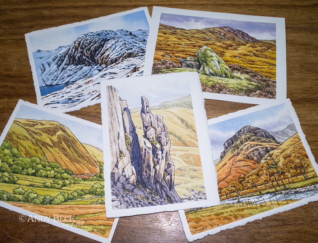 Lakeland Fell sketches. Sketches of the Lake District fells by Andy Beck