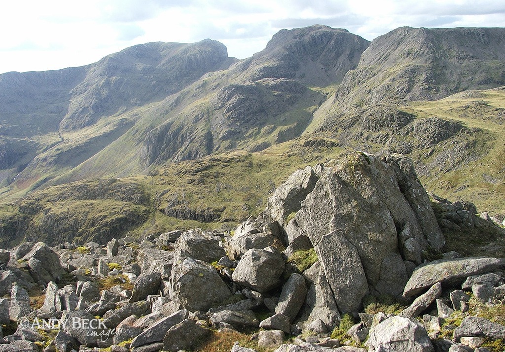 Scafells from Esk Pike. Wainwright Southern Fells