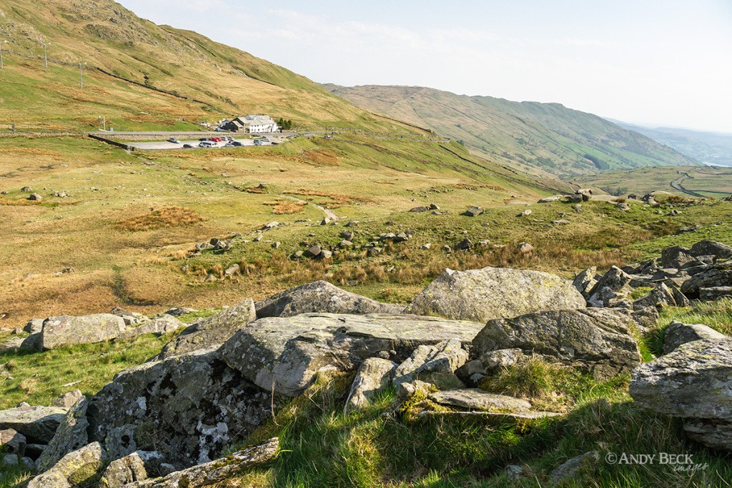 Kirkstone Inn and pass from the slopes of Red Screes