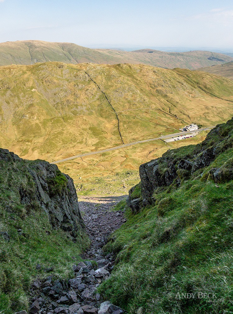 Kirkstone Pass from Kilnshaw chimney, ascending Red Screes