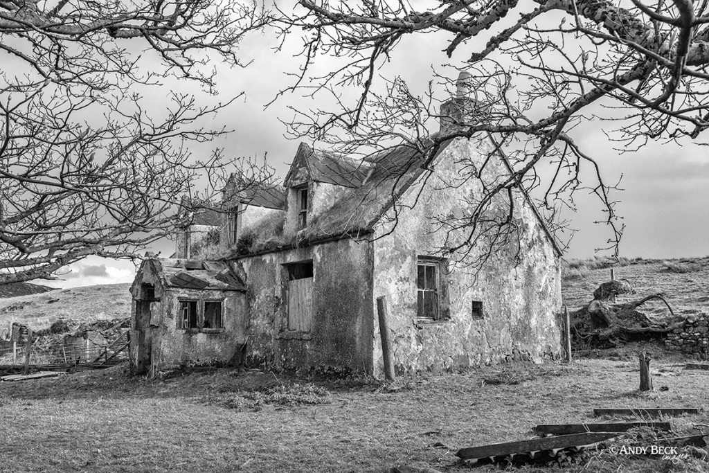 Abandoned farmhouse Uig, near Dunvegan, Skye