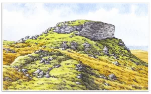 Dun Beag Broch sketch, Isle of Skye broch