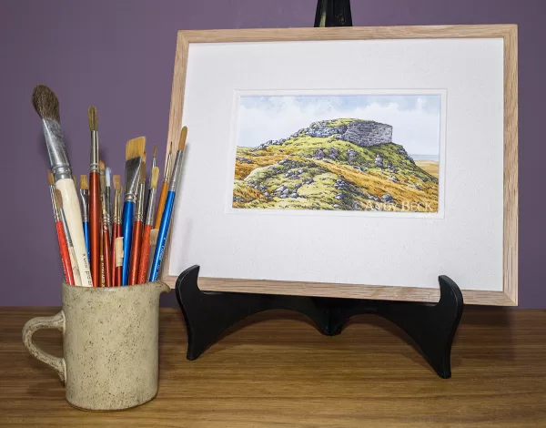 Dun Beag broch Isle of Skye. Framed sketch