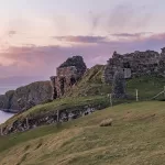 Duntulm Castle, Isle of Skye at evening time