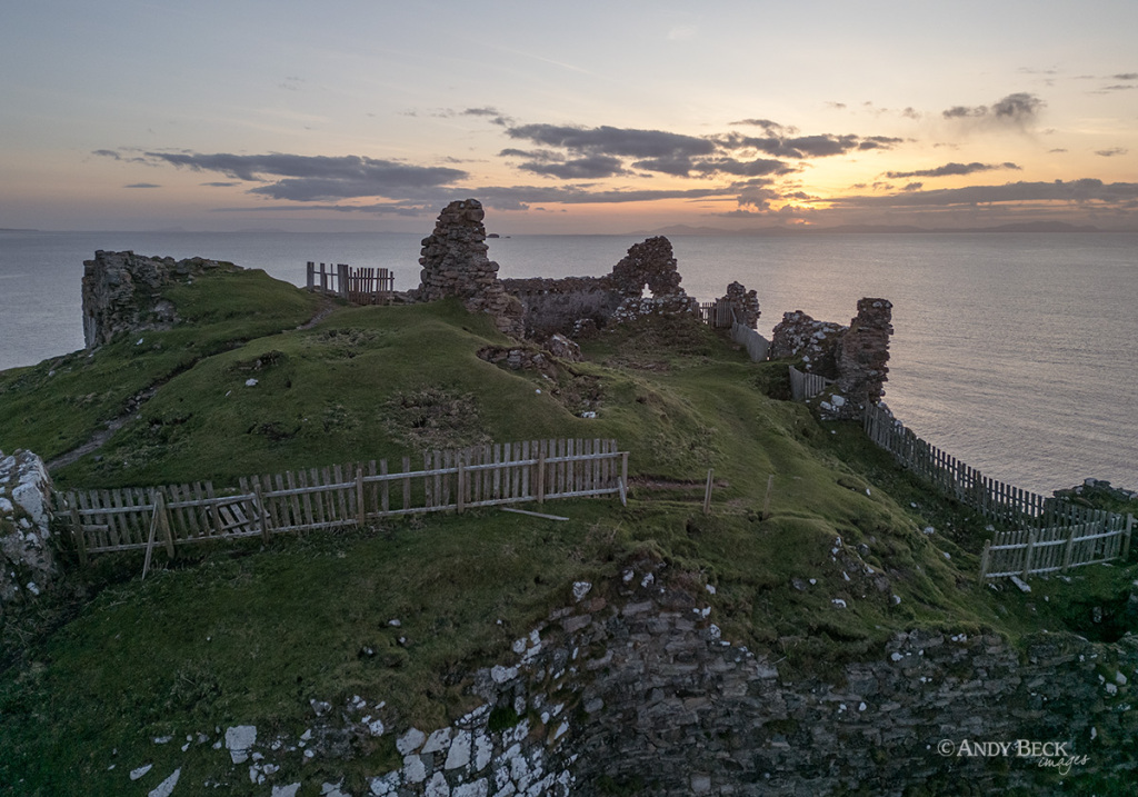 Duntulm Castle, Isle of Skye at evening