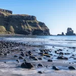 Talisker Bay beach and stack