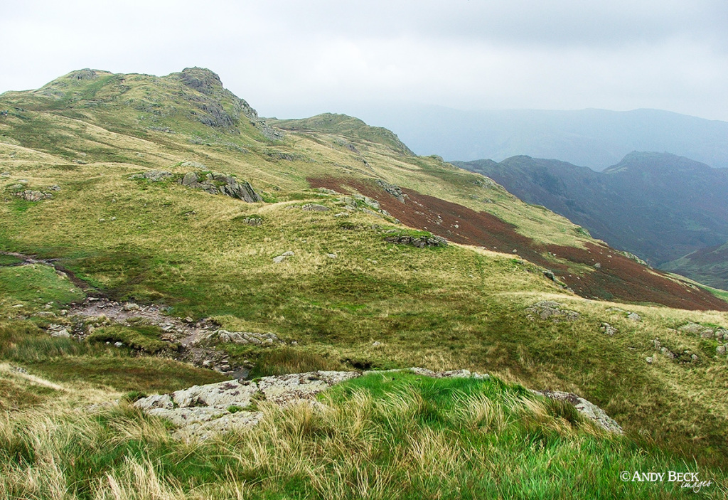 Approaching Calf Crag above Easedale, Central Fells, Wainwright walks