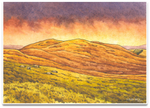 Bampton Common sketch by Andy Beck