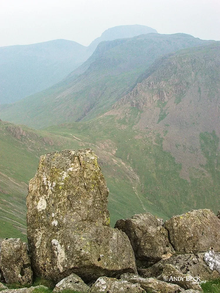 Black Sail Pass with Great Gable in the distance