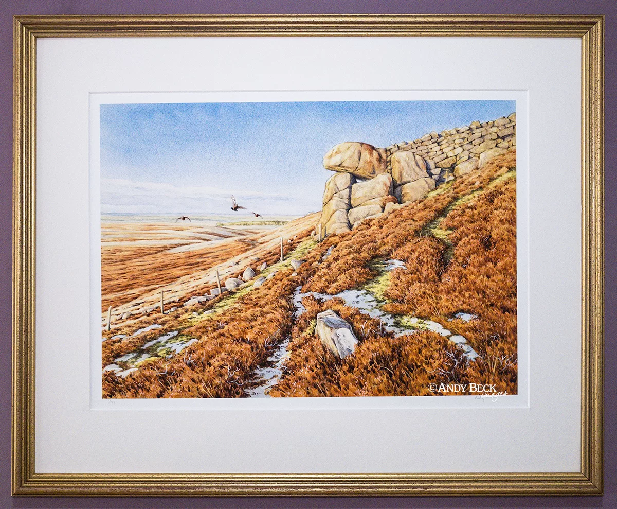 Crossing the border by Andy Beck, print framed