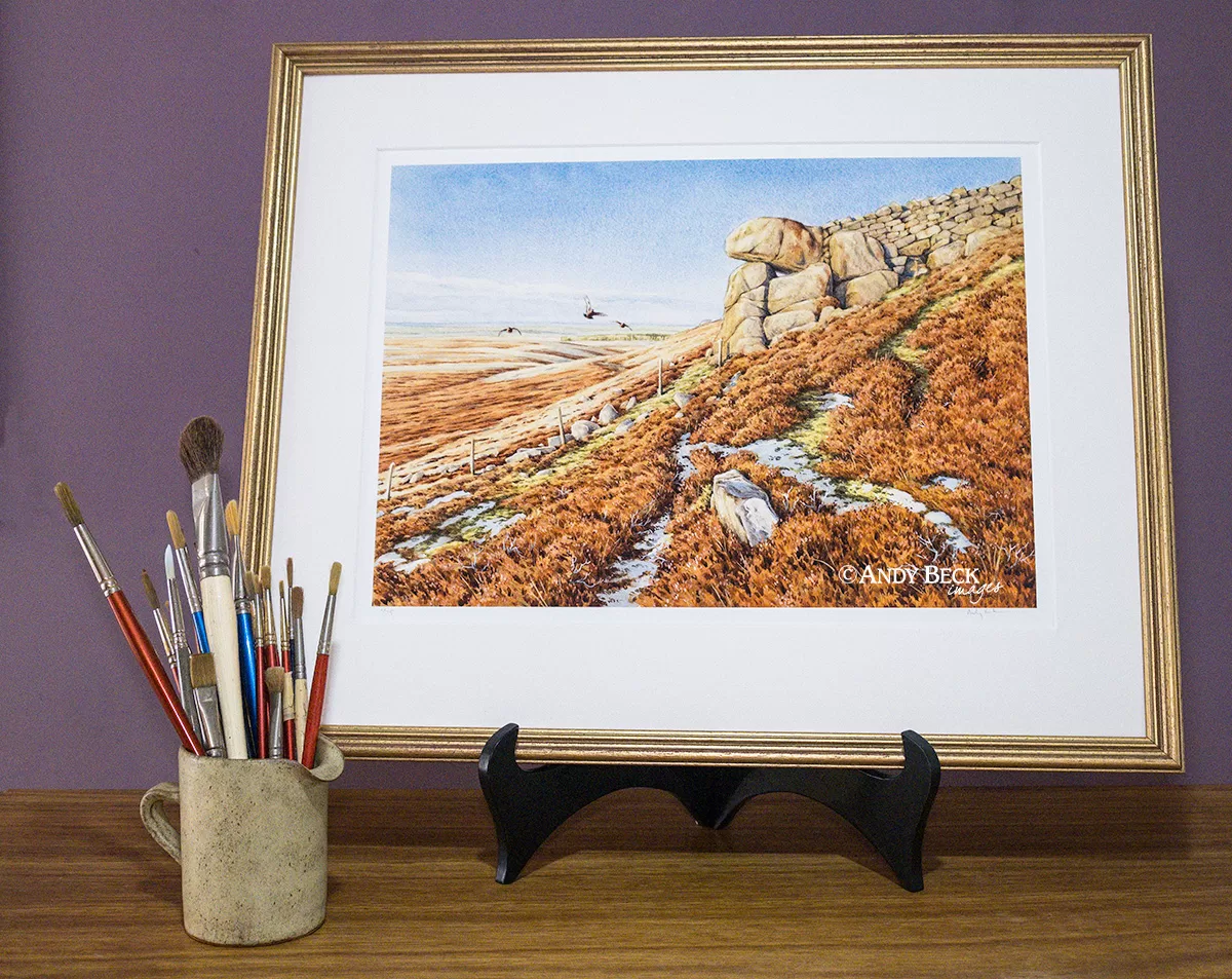 Crossing the border by Andy Beck print framed