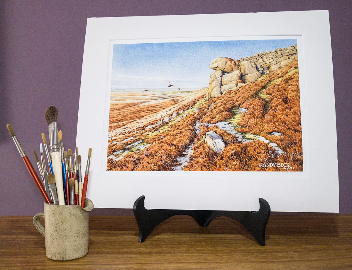 Crossing the border print mounted by Andy Beck