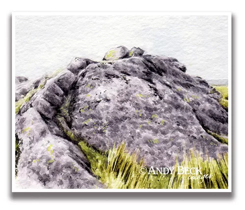 Gibson Knott Wainwright summit sketch by Andy Beck from The Wainwrights in Colour