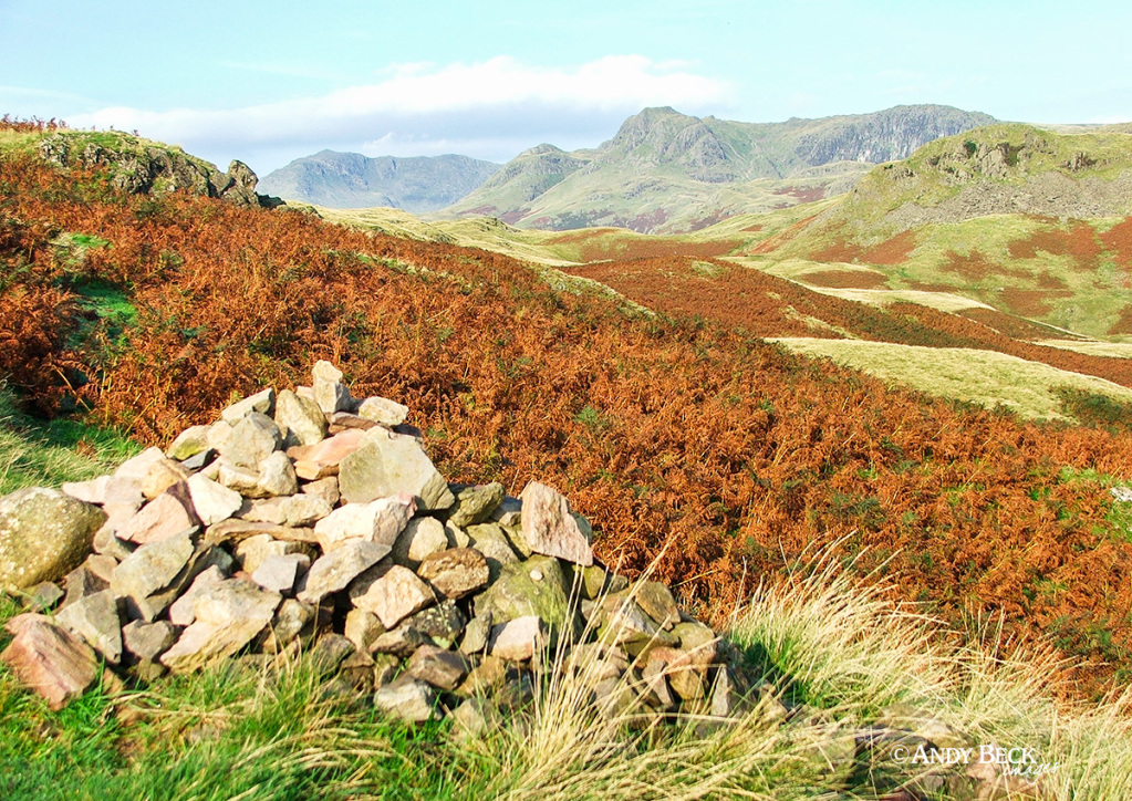 Langdale Pikes from Silver How, Central Fells, Wainwright walks