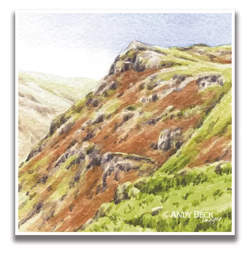 Pike of Carrs sketch by Andy Beck from The Wainwrights in Colour