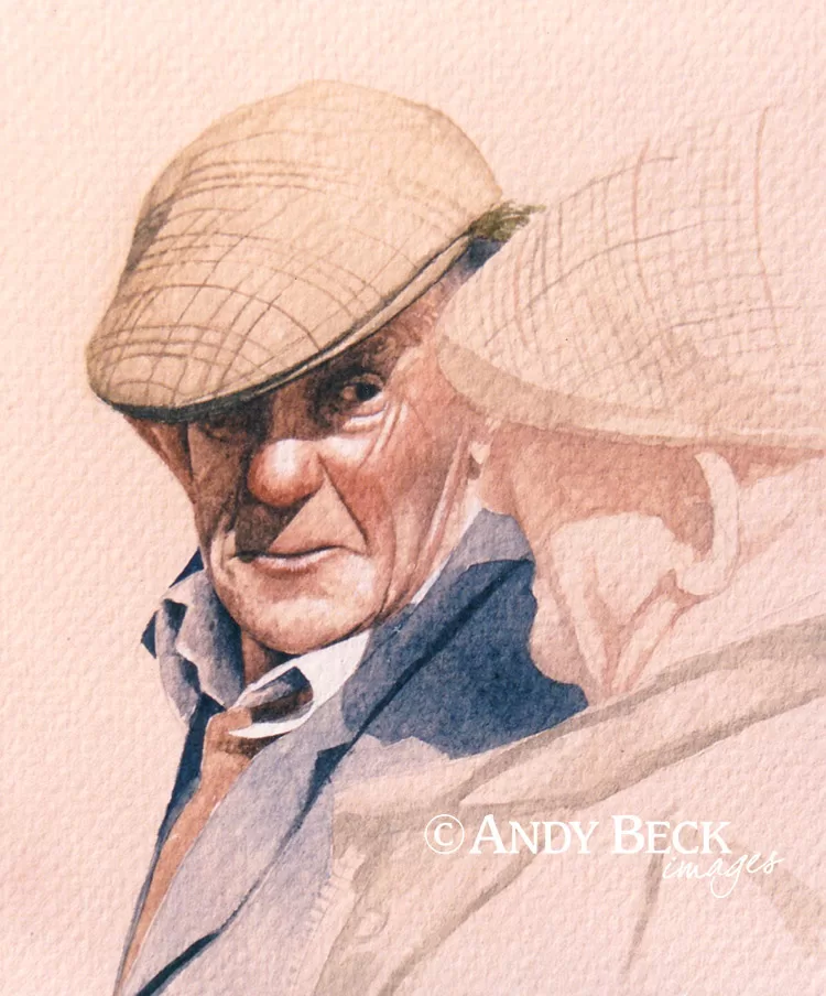 The Dalesman, pencil character sketch by Andy Beck