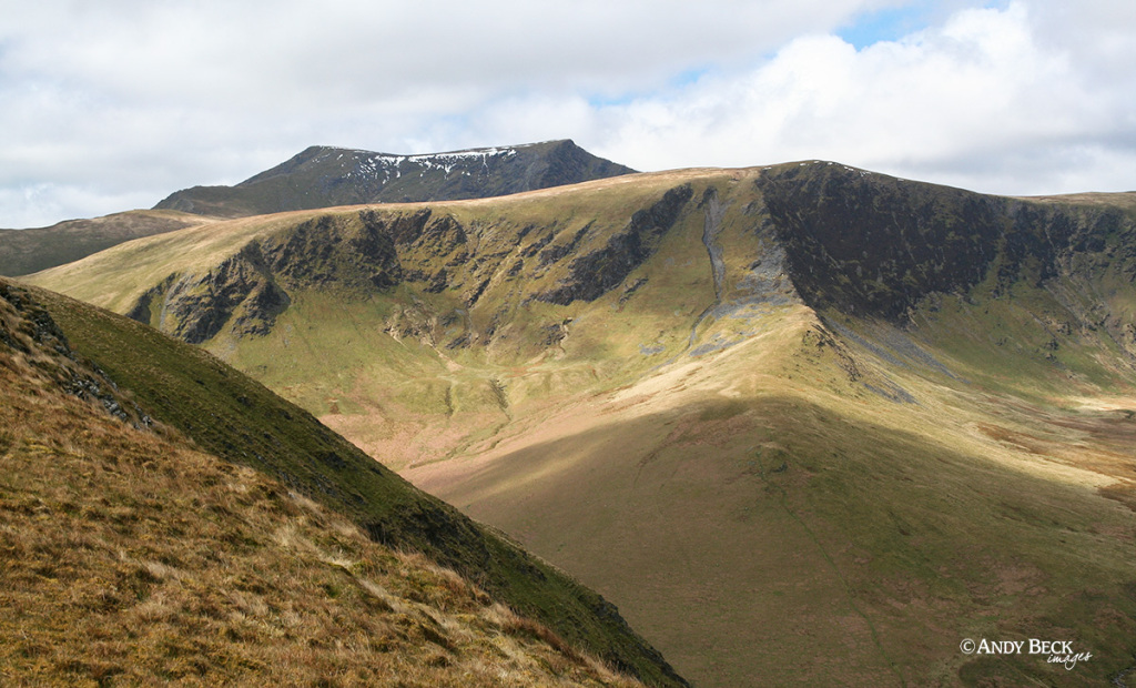 Bannerdale Crags from Souther Fell, Wainwright Bannerdale Crags, Northern Fells
