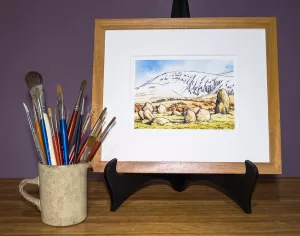 Wainwright Fell Clough Head signed print framed