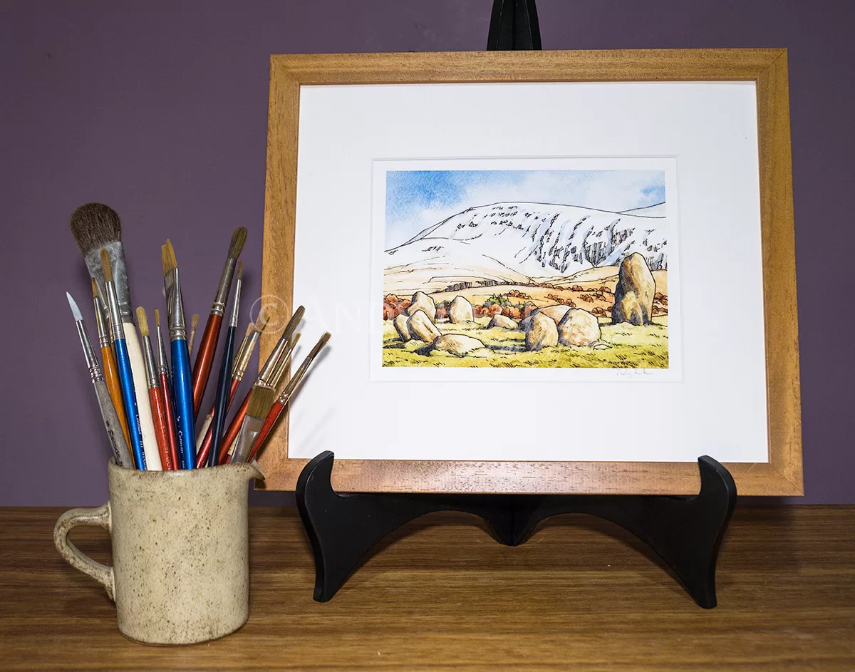 Wainwright Fell Clough Head signed print framed