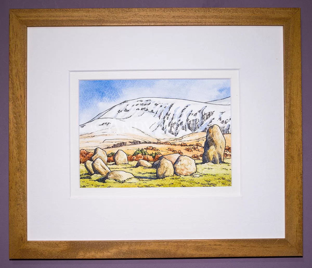 Wainwright Fell Clough Head, Original sketch by Andy Beck