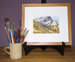 Wainwright Fell Dove Crag signed print framed