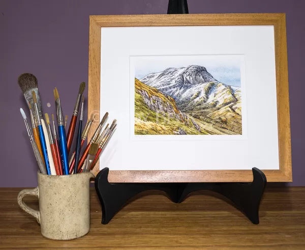 Wainwright Fell Dove Crag signed print framed