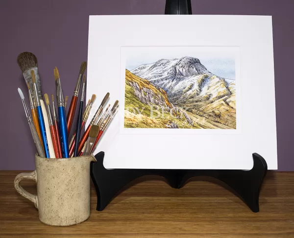 Wainwright Fell Dove Crag signed print mounted