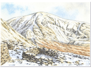 Coniston Old Man, Southern Fells, Wainwright fells Andy Beck painting the wainwrights series