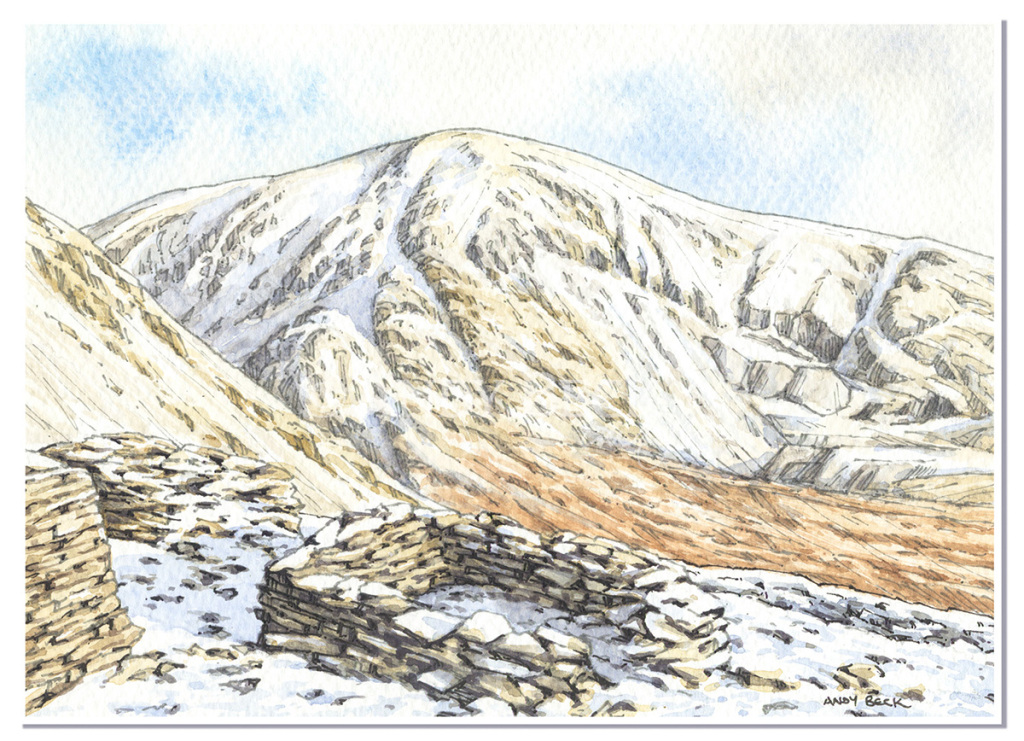 Coniston Old Man, Southern Fells, Wainwright fells Andy Beck painting the wainwrights series