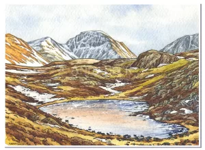 Great Gable from Blackbeck Tarn, Haystacks, Lake District fells