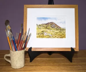 Wainwright fell Great Crag signed print framed