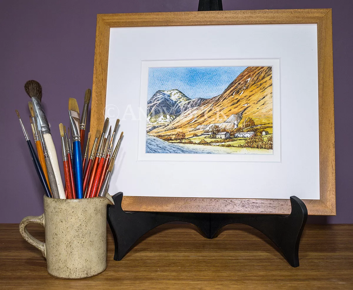 Wainwright Fell Hindscarth, Original sketch by Andy Beck