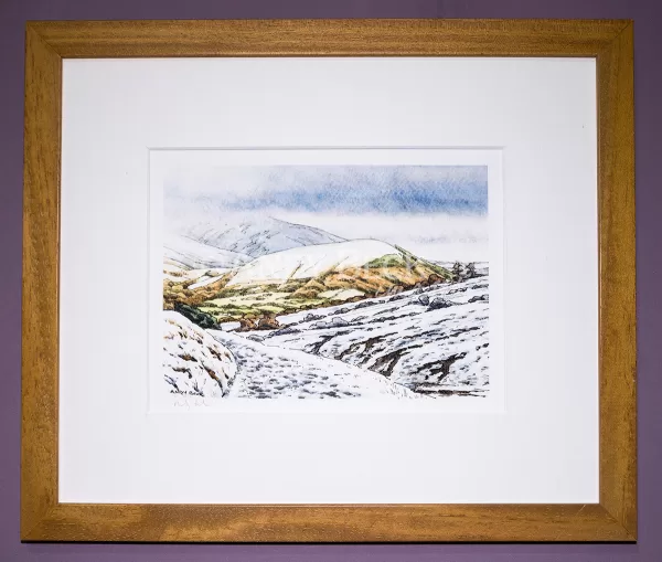 Wainwright Fell Latrigg signed print framed