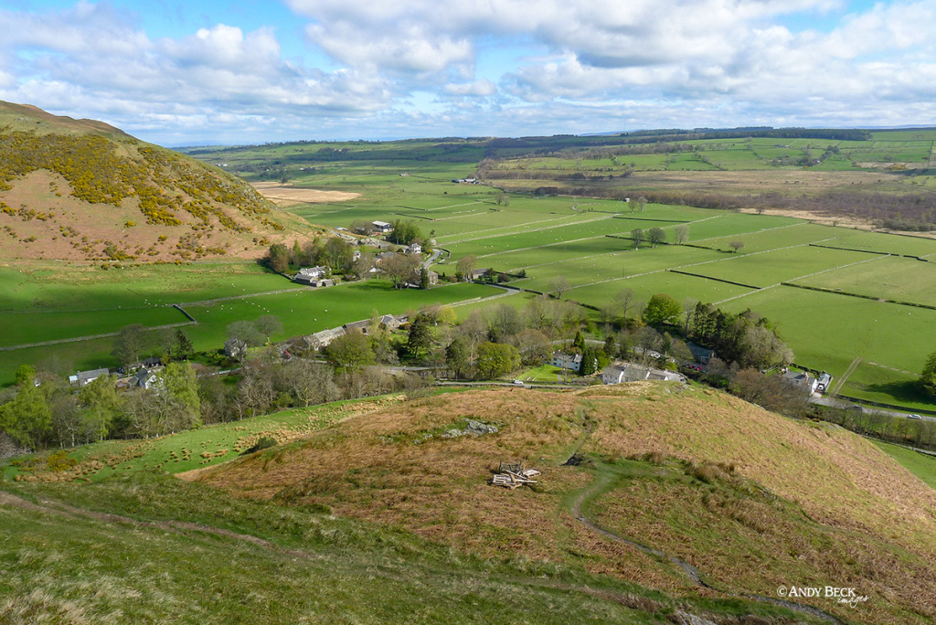Mungrisedale village from Souther Fell, Northern fells, Wainwright Souther Fell