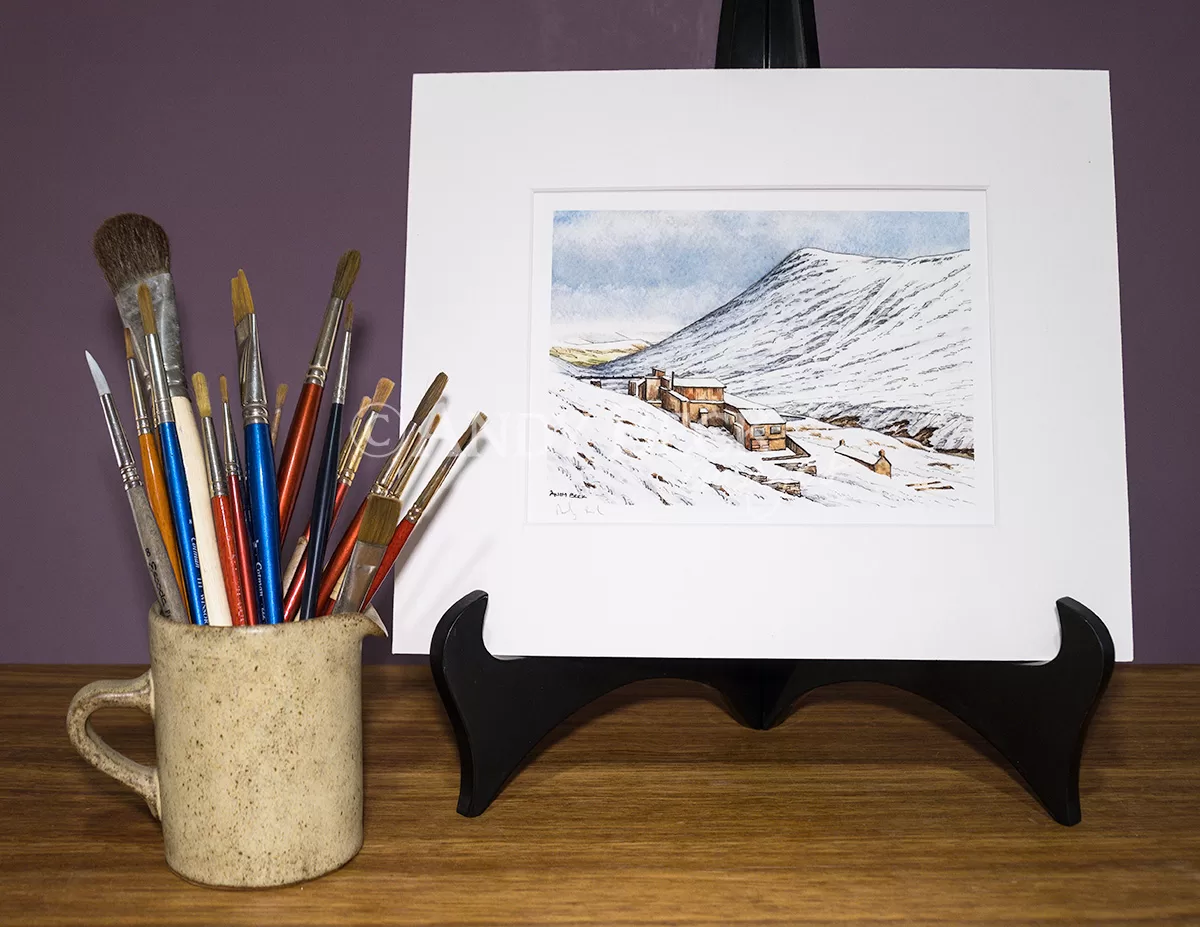 Wainwright Fell Outerside signed print mounted