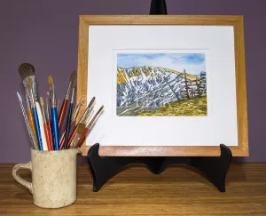 Wainwright Fell Rampsgill Head signed print framed