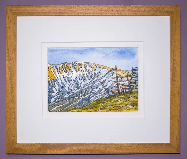 Wainwright Fell Rampsgill Head, Original sketch by Andy Beck