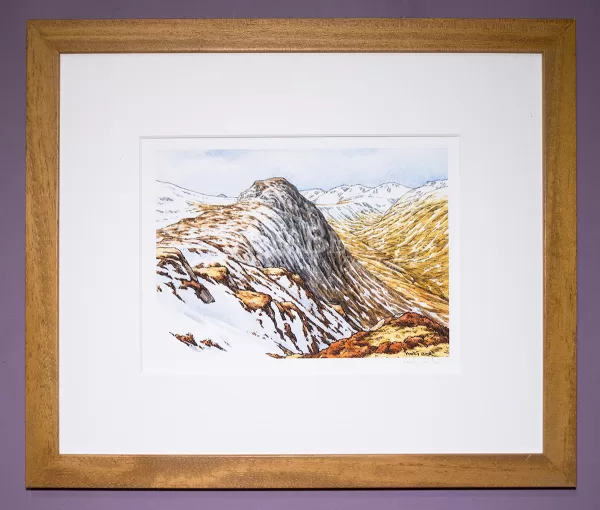 Wainwright Fell Sergeant's Crag signed print