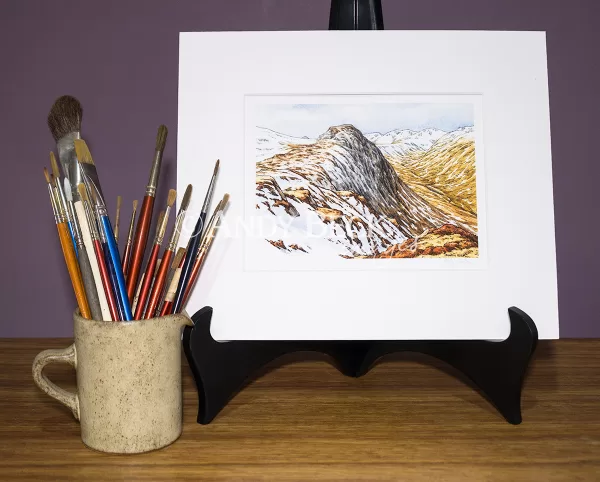 Wainwright Fell Sergeant's Crag signed print mounted