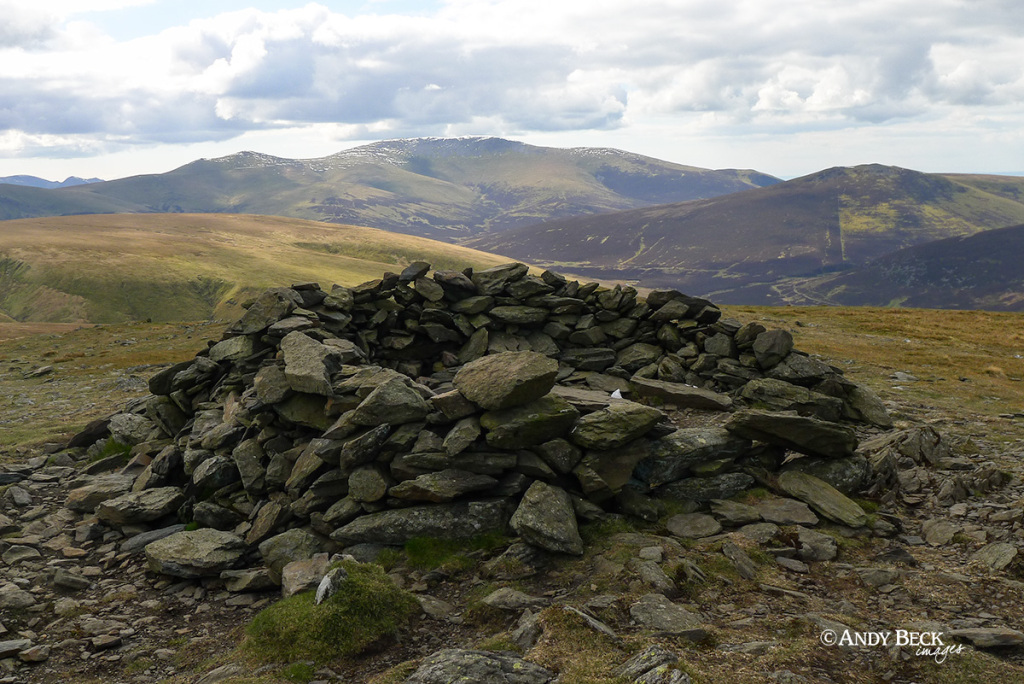 Skiddaw massif from Bowscale Fell summit, Wainwright northern Fells