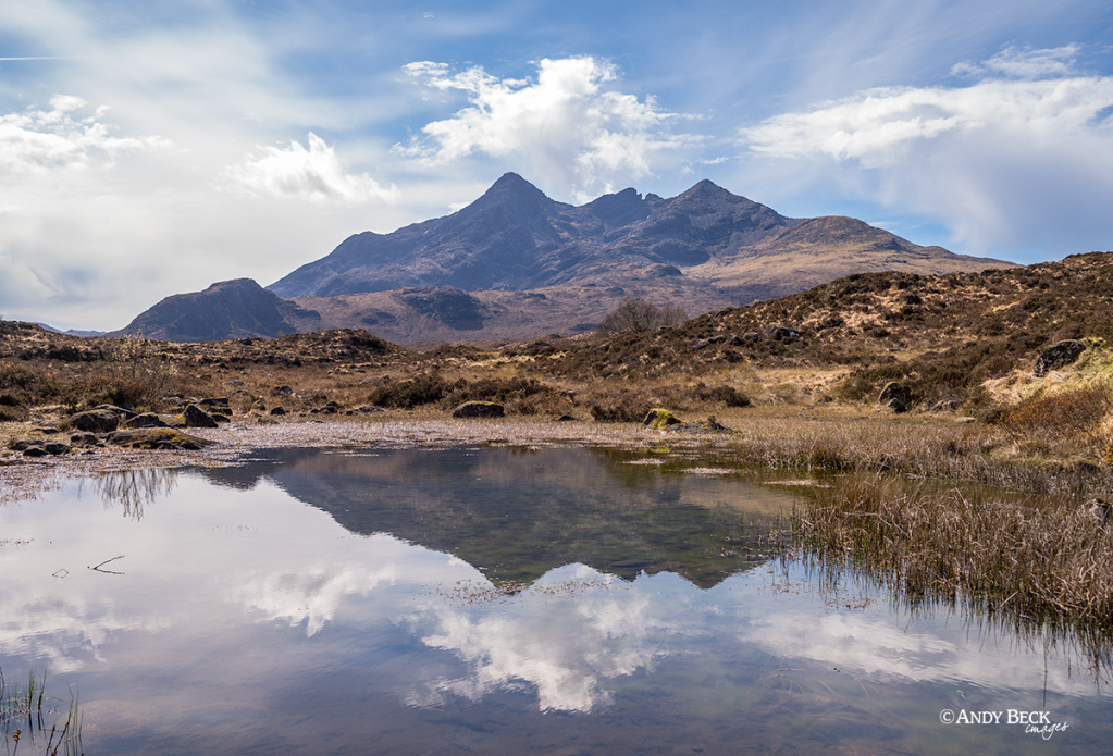 The Cuillins reflected, Sgurr nan Gillian, Sligachan, Isle of Skye, Scotland.