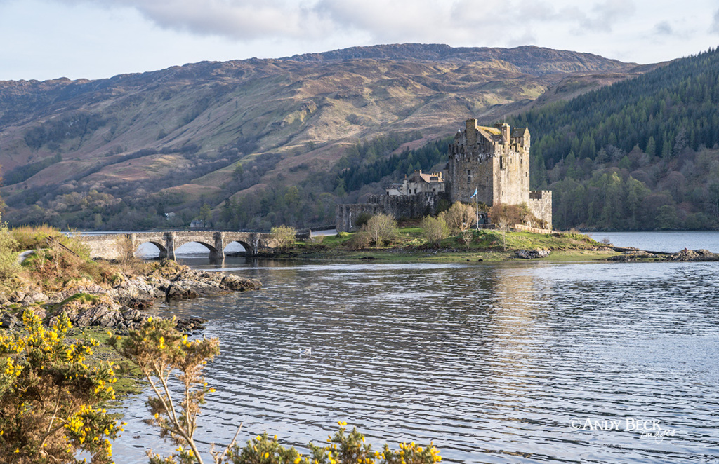 Eilean Donan Castle across Loch Duich, photograph of Scotland by Andy Beck