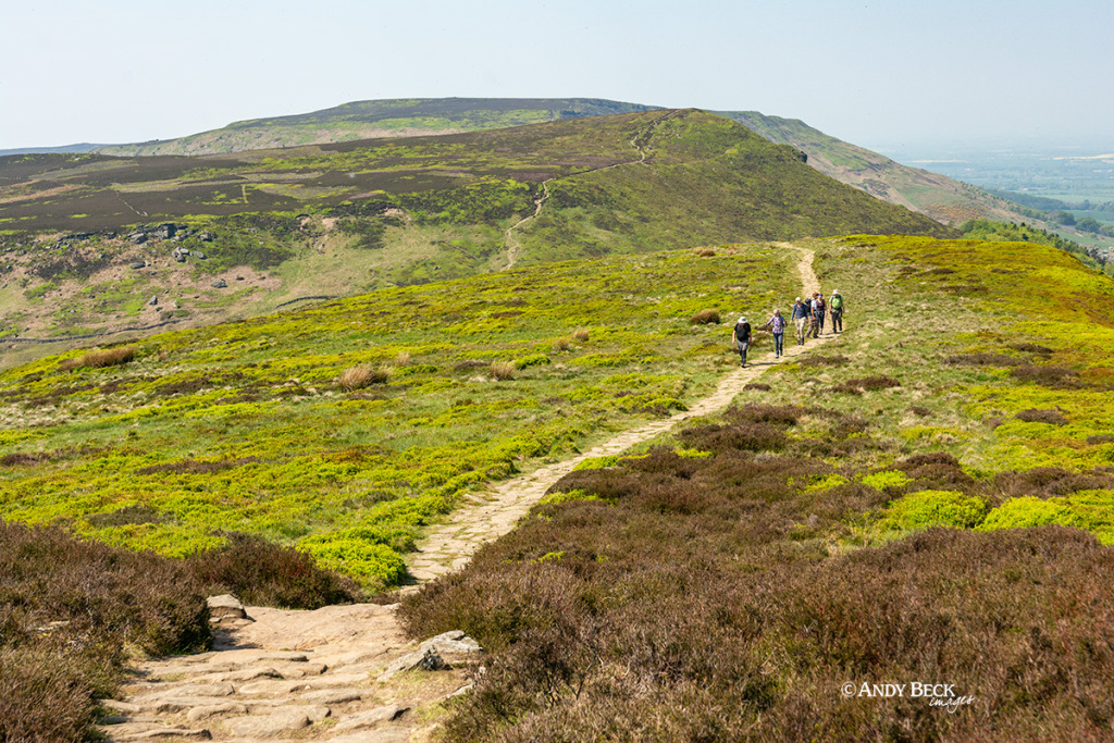 The Cleveland Way footpath on Hasty Bank on the Wainwright Coast to Coast walk.