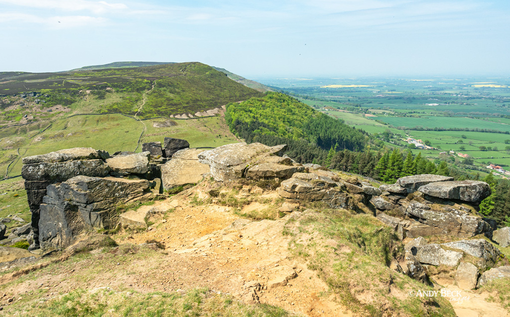 The top of The Wainstones on the Coast to Coast trail, North Yorkshire Moors, Cleveland