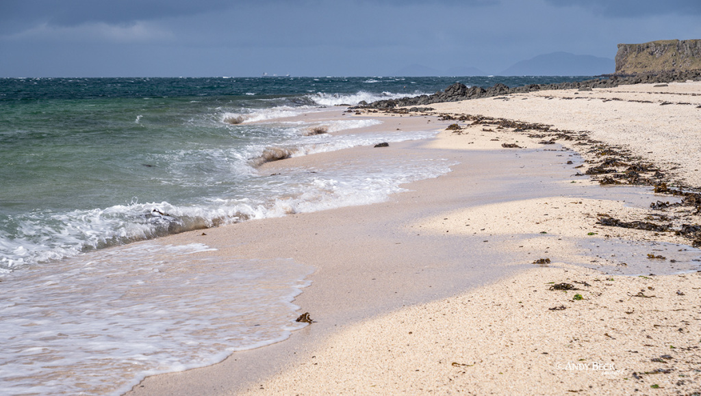 breaking waves at the Coral Beach, Isle of Skye beach, Scotland