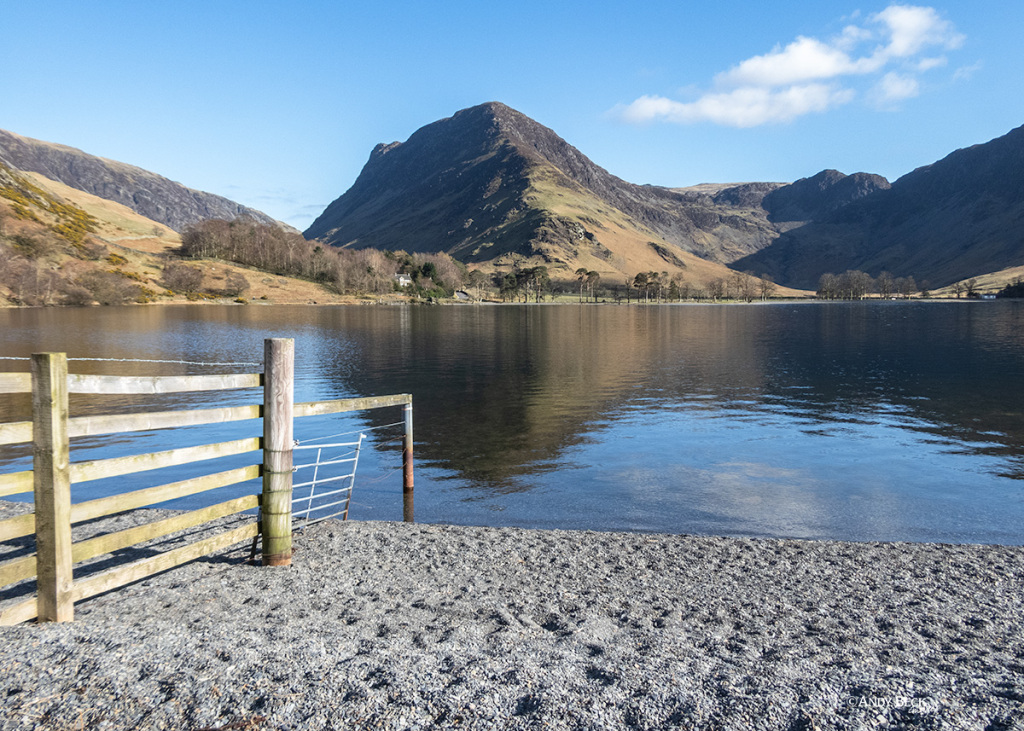 Fleetwith Pike reflected in Buttermere Lake in the Lake District