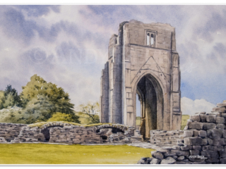 Shap Abbey original watercolour painting by Andy Beck