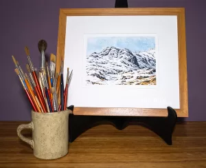 Blea Rigg print framed, from Andy Beck's painting the Wainwrights series