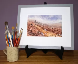 Gathering off the fell limited edition print by Andy Beck framed sample